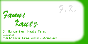 fanni kautz business card